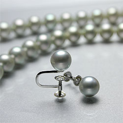 黒真珠のイヤリングの商品写真