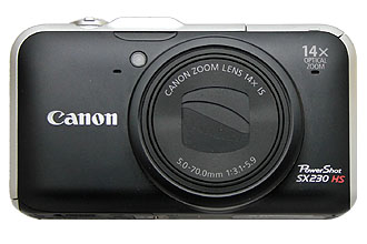 CanonPowerShotSX230HSコンパクトタイプのデジタルカメラの写真